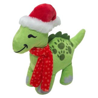 Sansa the Christmas Brontosaurus Dinosaur Dog Toy
