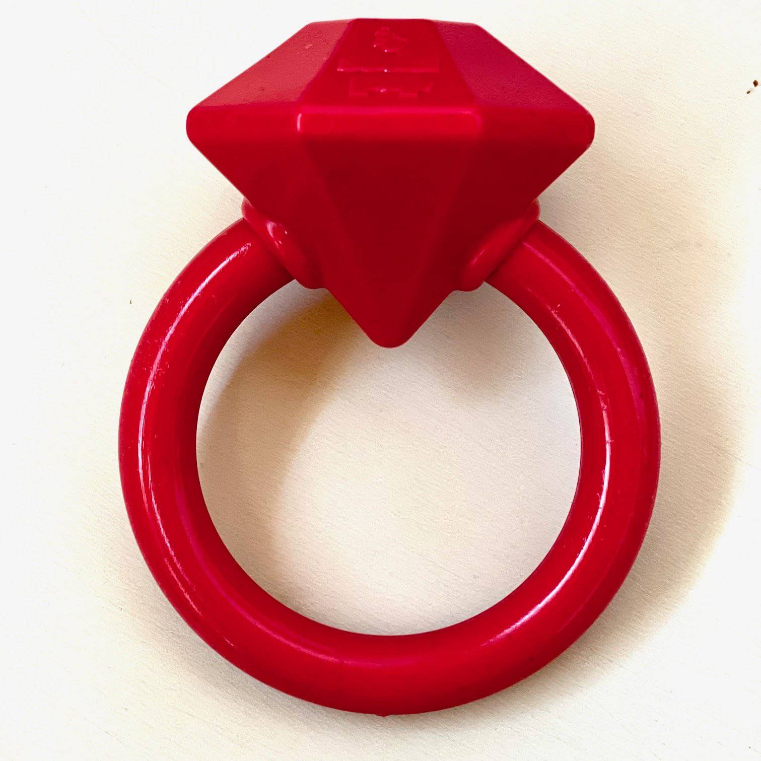 Engagement ring shop dog toy