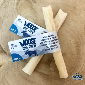 Moose Hide Dog Chew by Rauh! (skinnier rolled version)