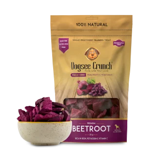 Freeze Dried Beetroot Treats for Dogs (100% beetroot) 10g bag