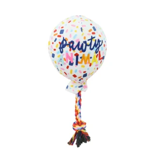 Pawty Animal Balloon Plush & Rope Toy by Ancol - For Birthday or Gotcha Day