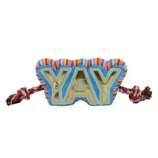 Pawty Time Yay Tugger, Plush & Rope Toy by Ancol - For Birthday or Gotcha Day