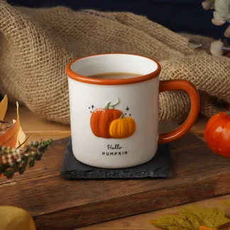 Hello Pumpkin Autumnal Ceramic Mug for Humans